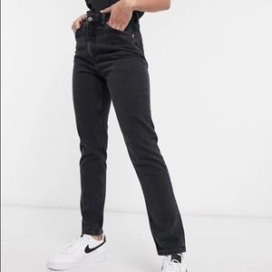 ASOS Monki Kimomo High Relaxed Black Washed Jeans